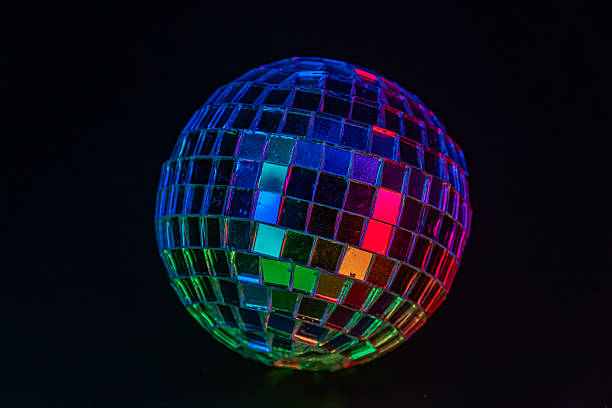 istock A spinning disco ball casting vibrant colors, symbolizing party events or nostalgic retro experiences 2211346807