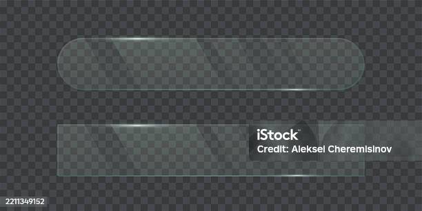 Glass Frame Rectangle Ui Transparent Glass Frames 3d Plastic Screens With Rounded And ...