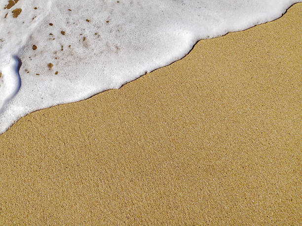 istock Ocean wave washing ashore, creating foamy texture on pristine sand. Evokes tranquility and relaxation, perfect for travel, nature, or coastal themes. 2211349632