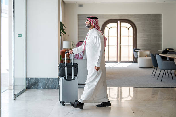 istock Confident Arabic Businessman Departing Luxurious Hotel 2211350200