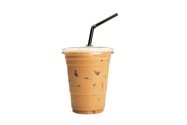 istock Iced of coffee on plastic cup isolated white background. 2211357763