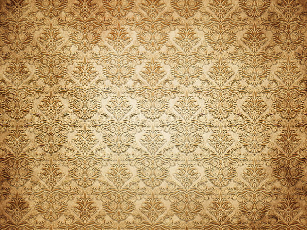 istock Old grunge wallpaper with vintage ornament. 2211360054