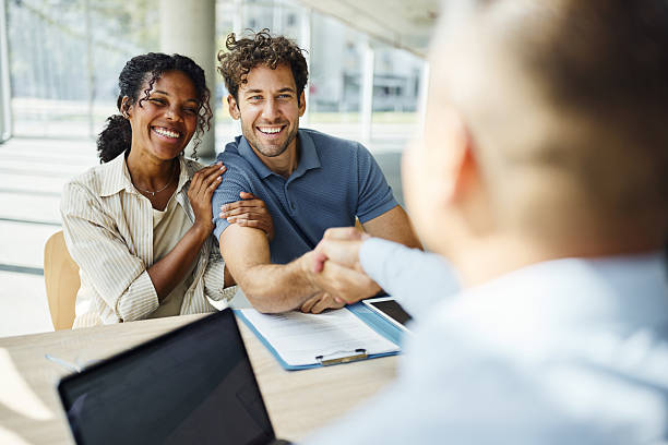istock Successful deal with insurance agent! 2211384276