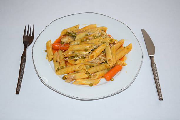 simple vegan pasta dish on a plate