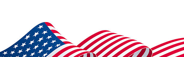 istock USA flag banner, United States background, US flag border 2211388689