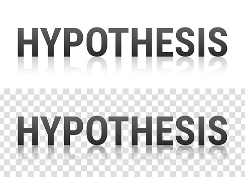 Reflection Hypothesis Inference Hypothesis Text With Reflection On Transparent Background Stock ...