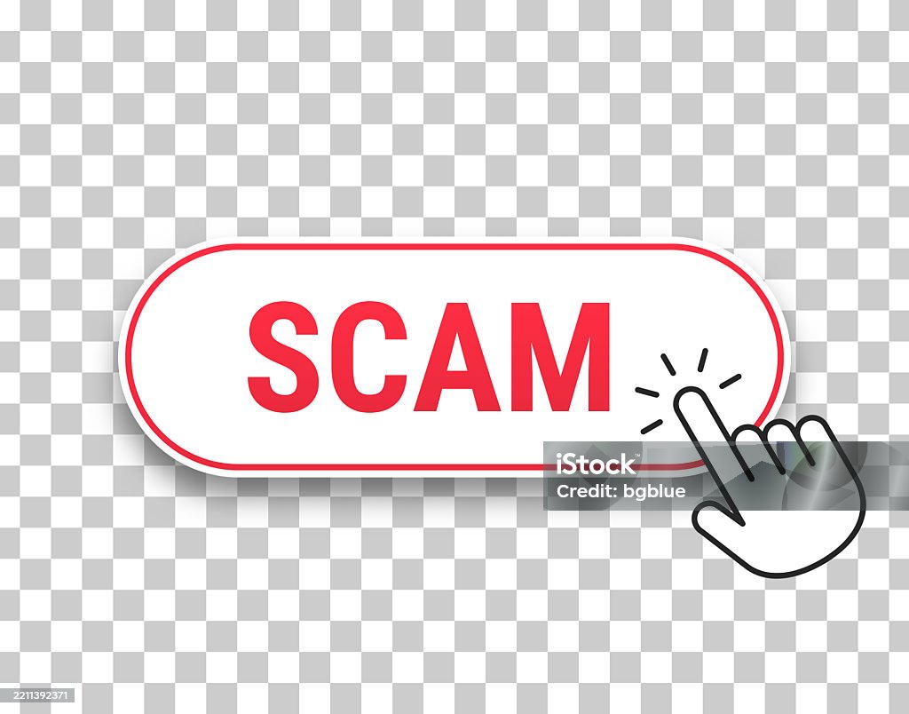 Scam Click Inmage Scam 3d Click Web Button With Hand Cursor On Blank Background Stock ...
