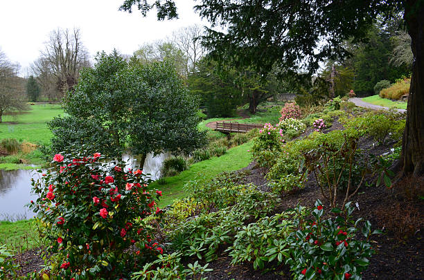 Irish garden with walking trails in a park.