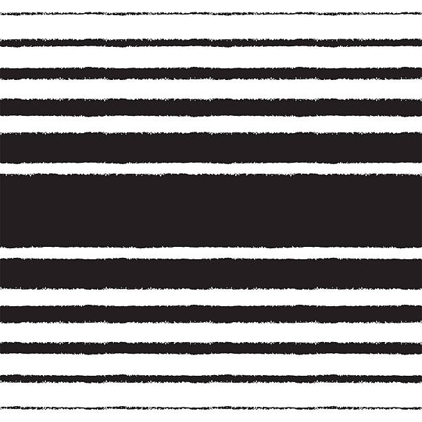 stockillustraties, clipart, cartoons en iconen met stripes of various variable width seamless repeat vector pattern. hand brush, crayon, chalk drawn grunge endless parallel stripes, pinstripes, streaks, bars, strokes lines with textured rough edge. retro striped background, frame border template - krijtlijn