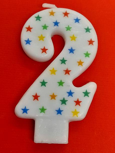 istock Number 2 birthday candle close up 2211401091