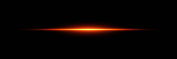 istock Red horizontal light effect. Laser effect of speed and brilliance of sparks. 2211401142