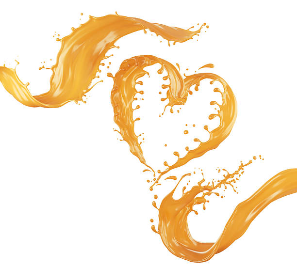 istock Caramel sauce, Liquid syrup splash, sugar candy caramel or melted toffee, 3d illustration. 2211405667