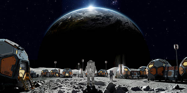 istock Astronauts Living On Lunar Base On Moon 2211416295