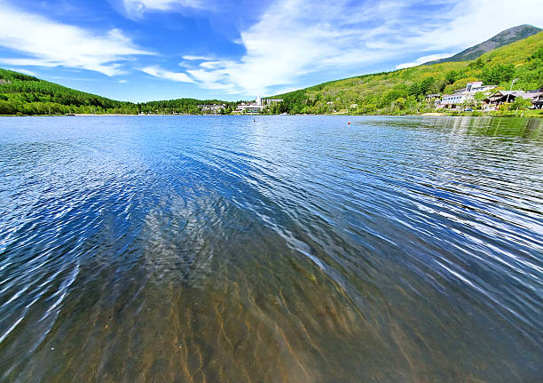 istock Tateshinayama Volcano and Lake Shirakaba Spring Scenery 2211417807