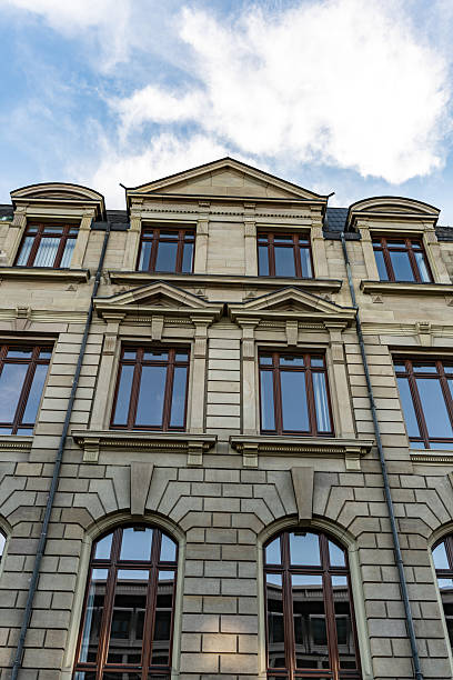 istock Classical European Architecture in Karlsruhe – Historic Stone Facade with Symmetrical Windows 2211430050