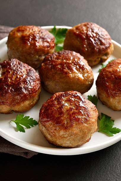 istock Delicious cutlets from minced meat 2211435538