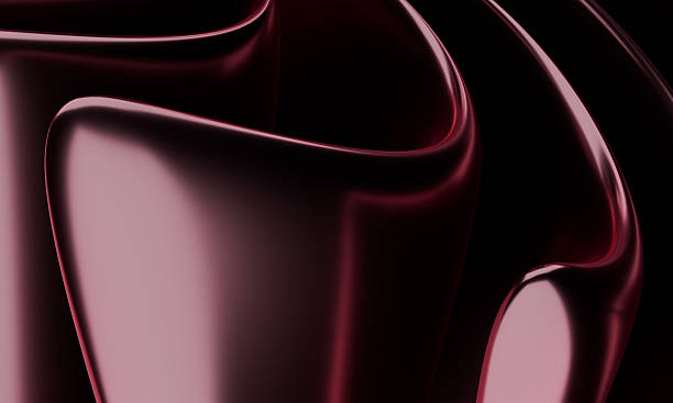istock Luxurious Dark Red and Black Background with Reflective Wavy Layers 2211441834