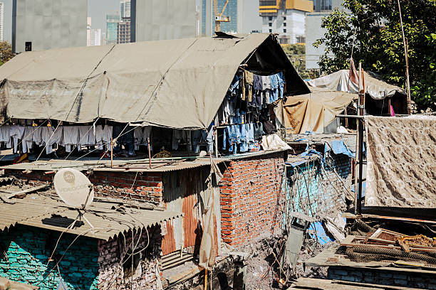 Goa, India - February 18, 2025: Dhobi Ghat, an open air laundry in Mumbai, India