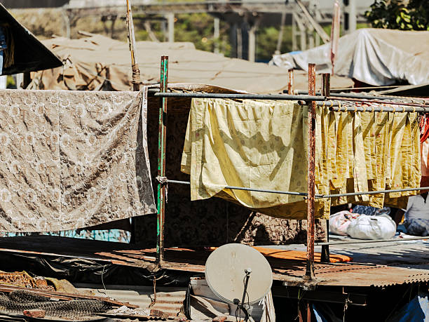 Goa, India - February 20, 2025: Dhobi Ghat, an open air laundry in Mumbai, India