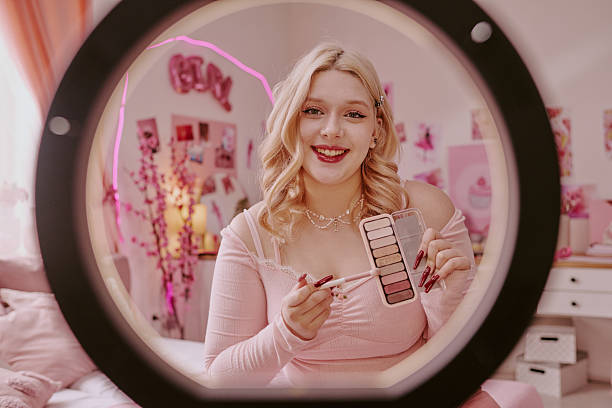 istock Teenager with Eyeshadow Pallet 2211447965