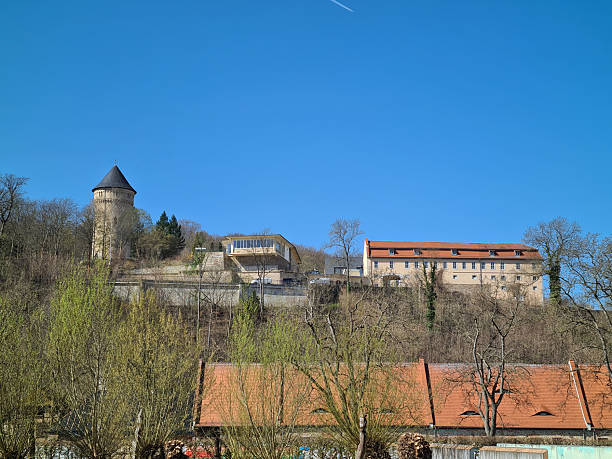 Gera Thuringia Germany - district Untermhaus at river weisse Elster with Hofwiesenpark