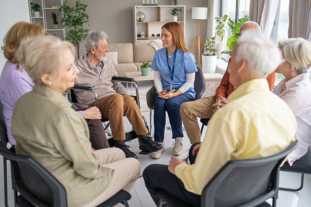 istock Supportive group engaging with a caregiver in a circle 2211451245