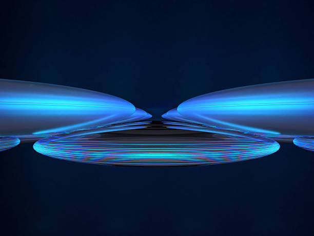 istock 3D illustration of aligned crystal lens abstract 2211452010