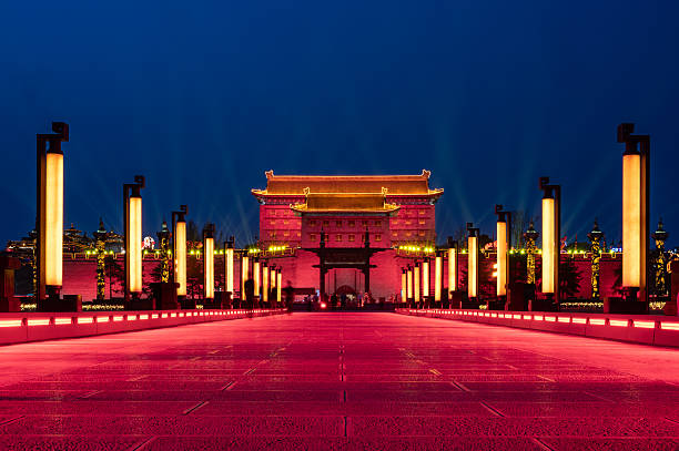 Aerial photo of Guanghui Temple in Zhengding Ancient City, Zhengding County, Shijiazhuang City, Hebei Province, China