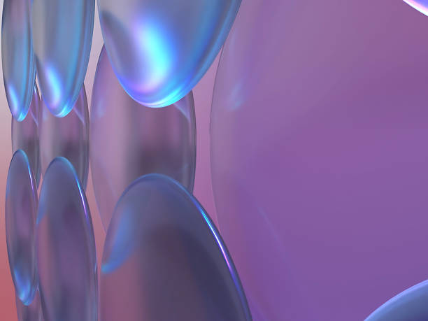 istock 3D illustration of aligned crystal lens abstract 2211456345