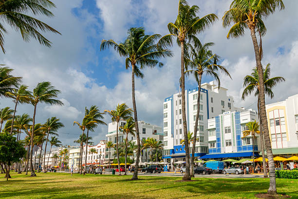 istock Ocean Drive in Art Deco district, Miami Beach cityscape 2211457785