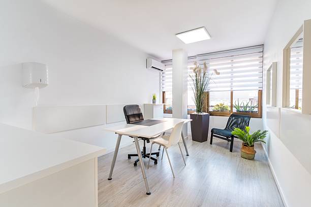 istock Bright professional office with contemporary minimalist design elements. 2211458645