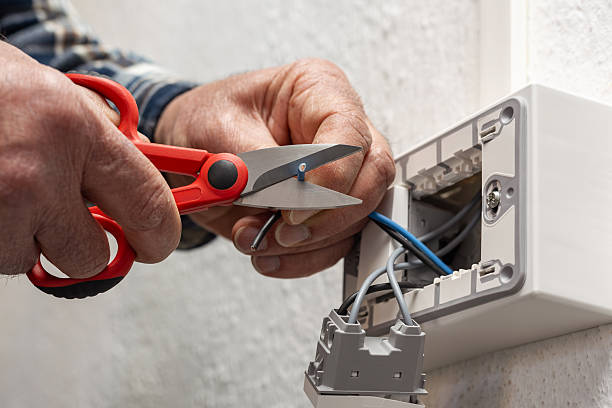 istock Electrician at work on a residential electrical system. Electricity. 2211458686