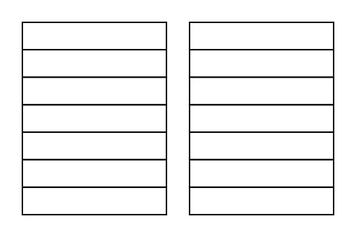 Simple Twocolumn Grid Layout With Horizontal Rectangles For List Or ...