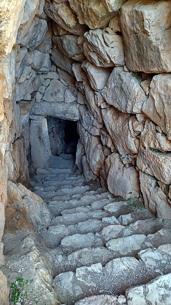 istock the stone stairway of the ancient cistern 2211460463