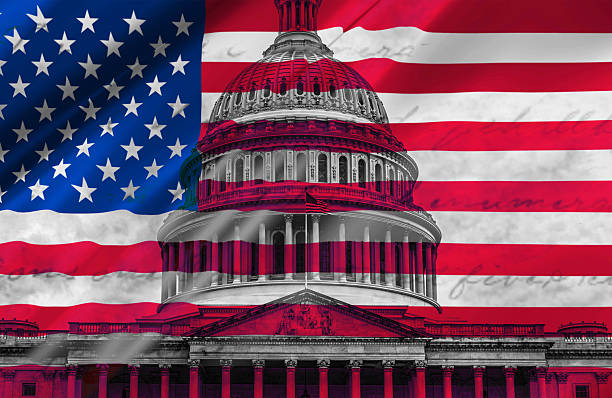 istock U.S. Elections - Abstract Background - White House - American National Flag 2211462043