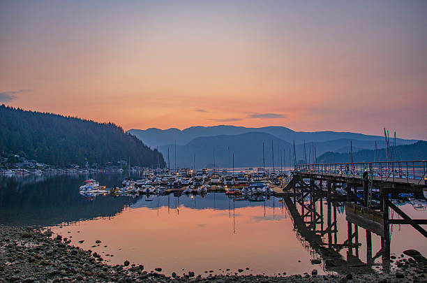 istock Hazy marina sunrise 2211469446