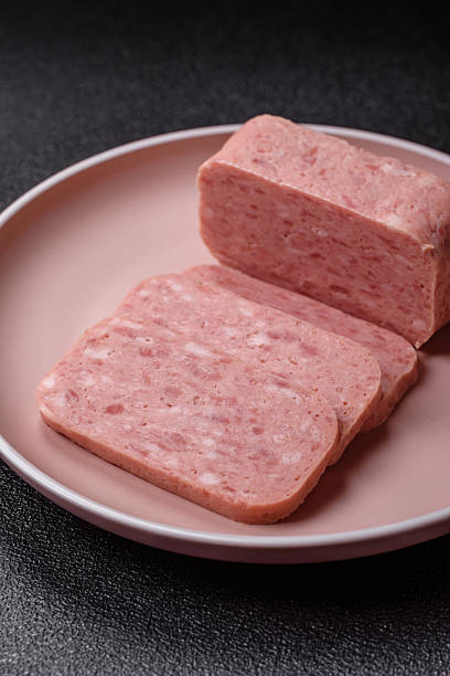 istock Canned ham, meat, pork, with spices and salt 2211469563