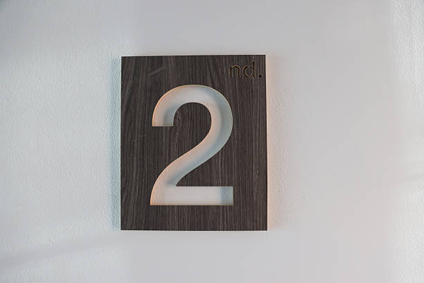 istock Sign indicating the hotel  floor with number 2 ,Elevator Cab Floor Indicator 2211473426