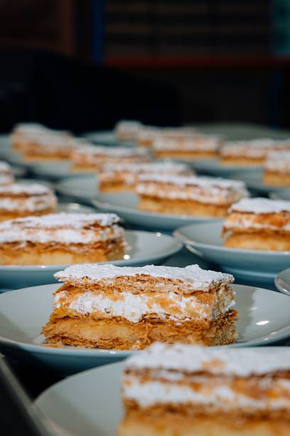 istock Layered pastries with cream and sugar. 2211483948