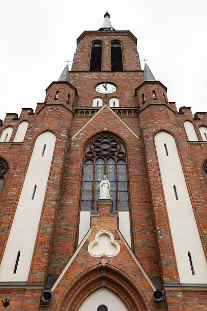 istock The Historic Brick Church features a Tower and a captivating Statue that attracts visitors 2211489849