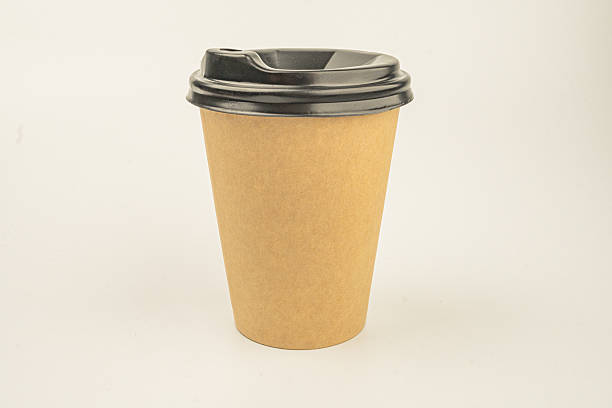 istock Image shows a biodegradablecompostable coffee cup with lid, often used by coffee shops for mobile orders 2211490382