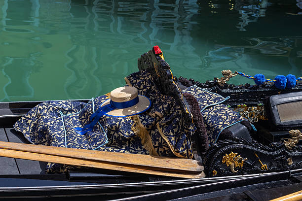 Decorative Gondola Seat with Hat and Oars
