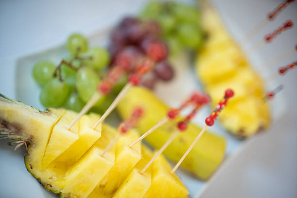 Delicious Food Items, Part of a Professionally Catered Meal Served on a Buffet for a Large Group