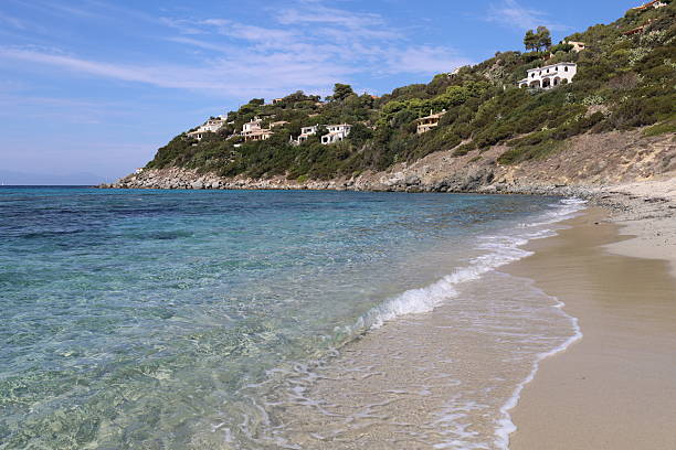 istock Secluded Cove with Mediterranean Villas, Sardinia 2211502742