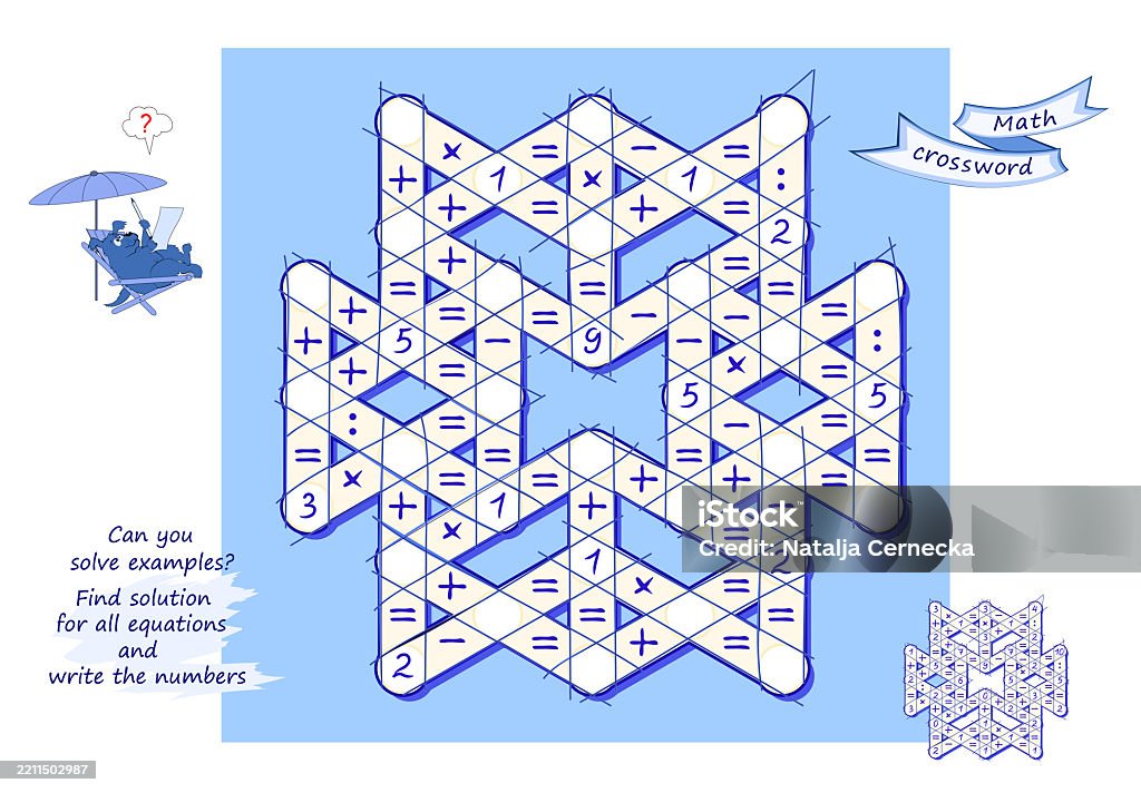 Complex Math Crosswords Mathematical Crossword Can You Solve Examples Find Solution For All ...