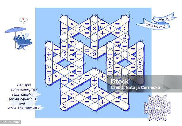 Solve Example Puzzle Mathematical Crossword Can You Solve Examples Find Solution For All ...