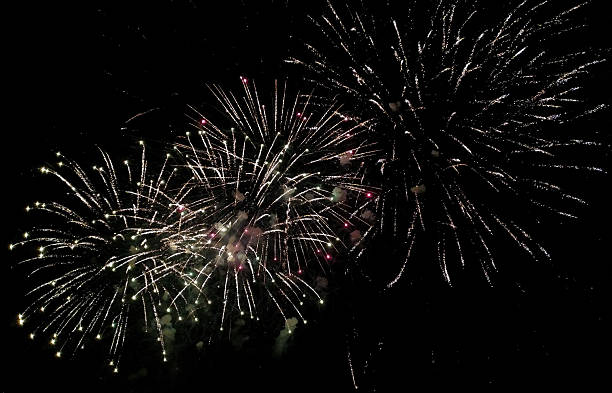 istock Vibrant fireworks explode against a black sky, perfect for celebrations, events, or symbolic representations of success and new beginnings. Dynamic, festive, striking. 2211509304
