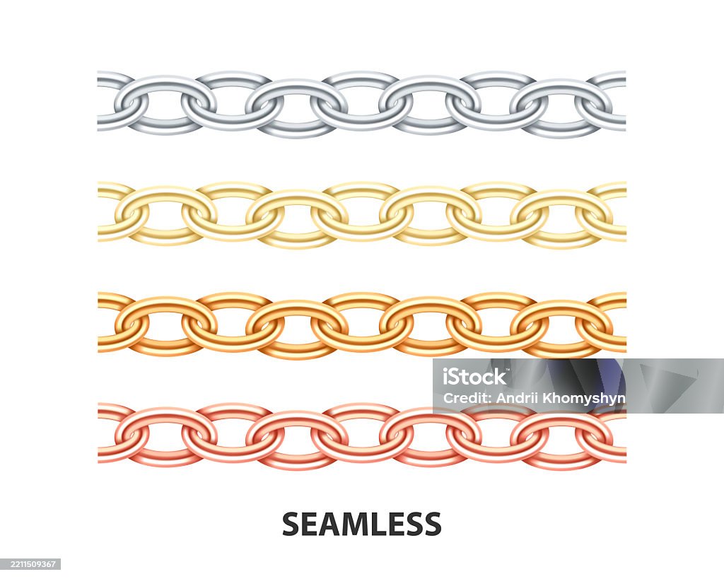 Yellow Chain Texture Ilustración de Golden Chain Seamless Texture Realistic Platinum And ...