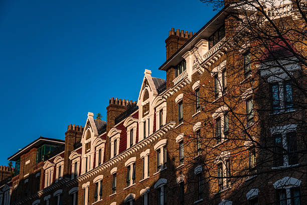 Houses along Knightsbridge in Kensington in London,UK