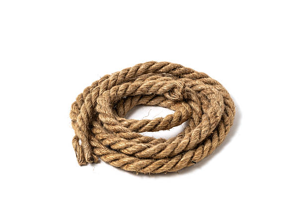 istock Roll of twisted rope on white background. 2211532316